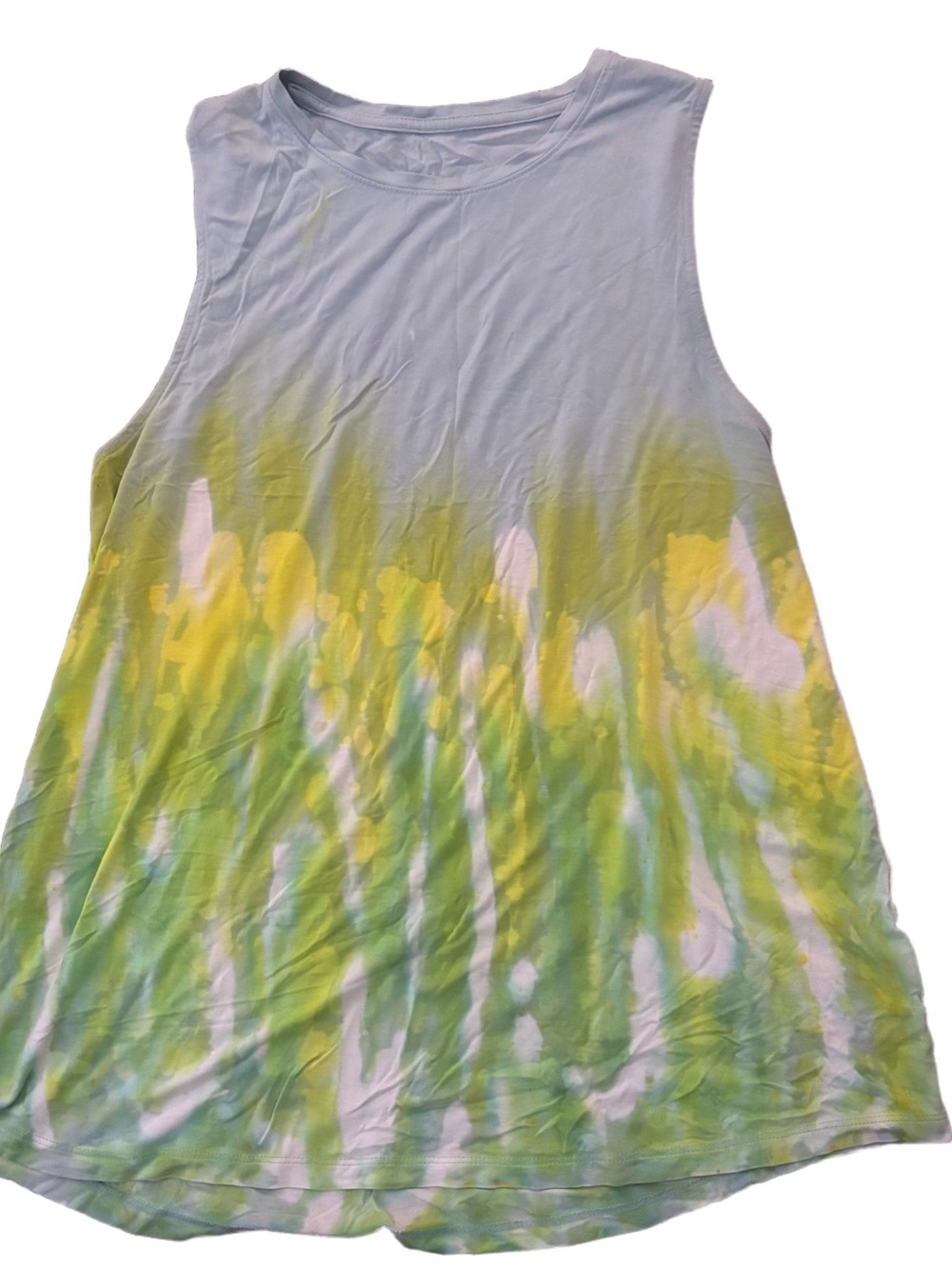 Tie-Dye Tank Top in Yellow & Green - Women